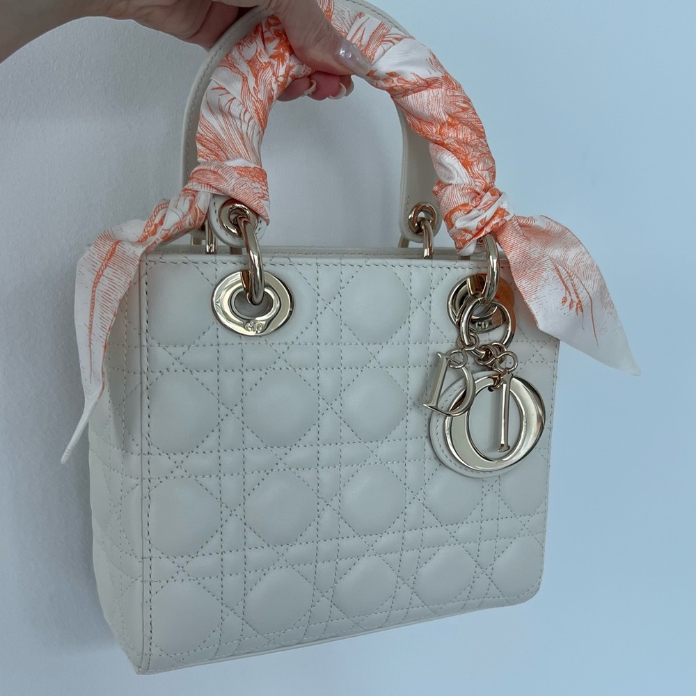 ABC Lady Dior in Latte Cannage Lambskin w/ Champagne Gold hardware